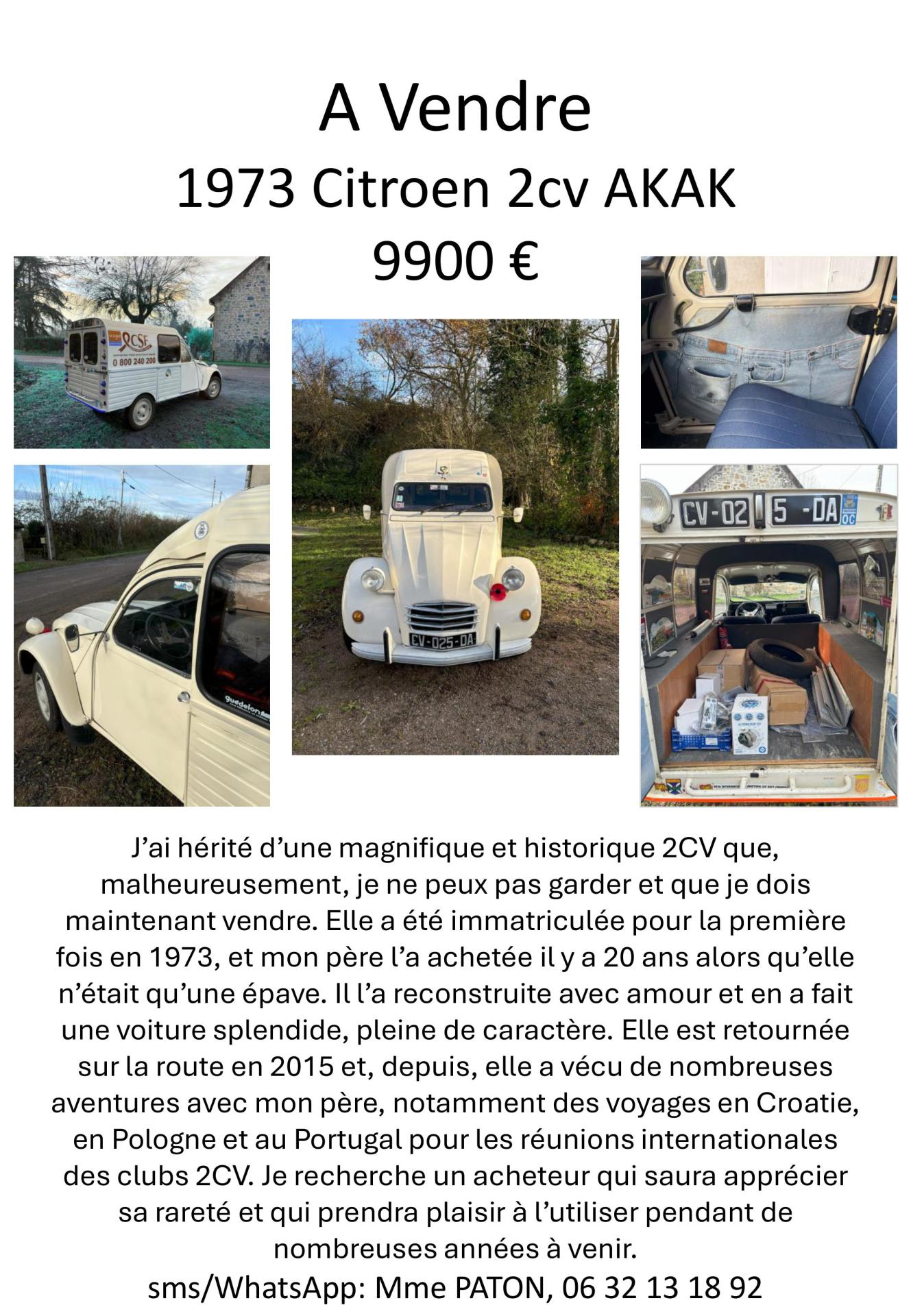 2cv a vendre