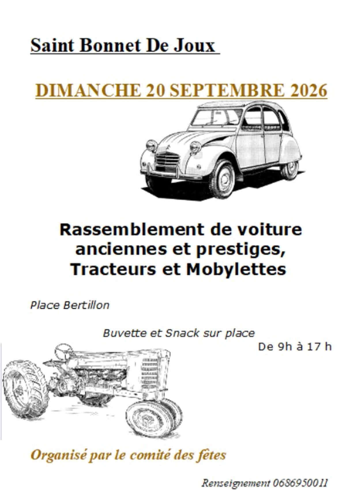 Illustration rassemblement voiture tracteurs et mobs anciennes 1 1786087983